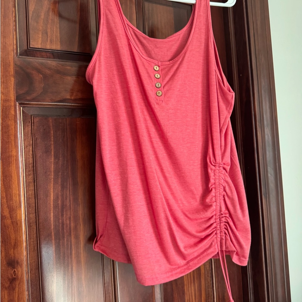 Chic Coral Sleeveless Tank Top